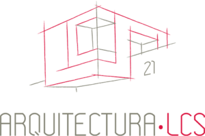 Logo abstracto en colores rojo y gris